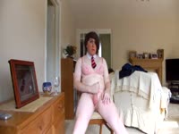 Free Tranny Sex Film - Joyous shemale rookie Lucy Fox removing her sexy suit for a solo cock pleasuring session